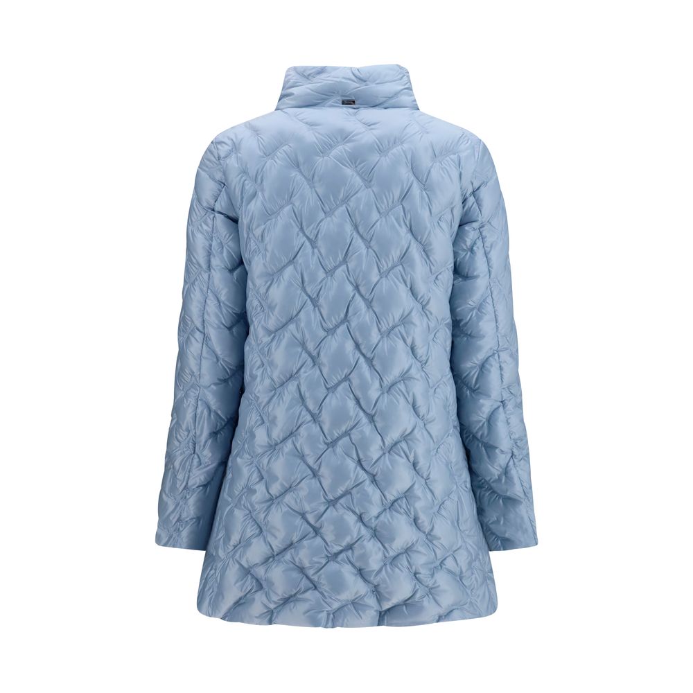 Herno Blue Polyester Full-Length Jacket | Regal Royce