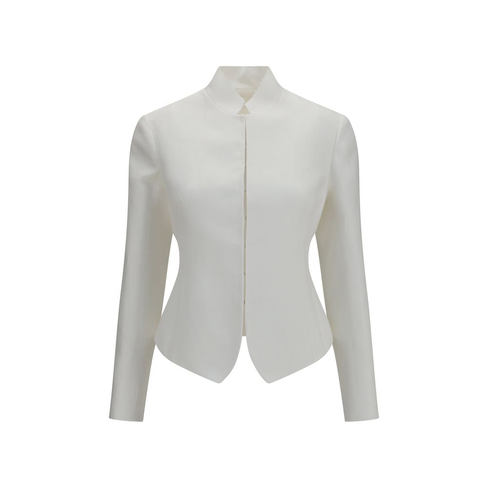 The Row White Linen Jacket | Regal Royce