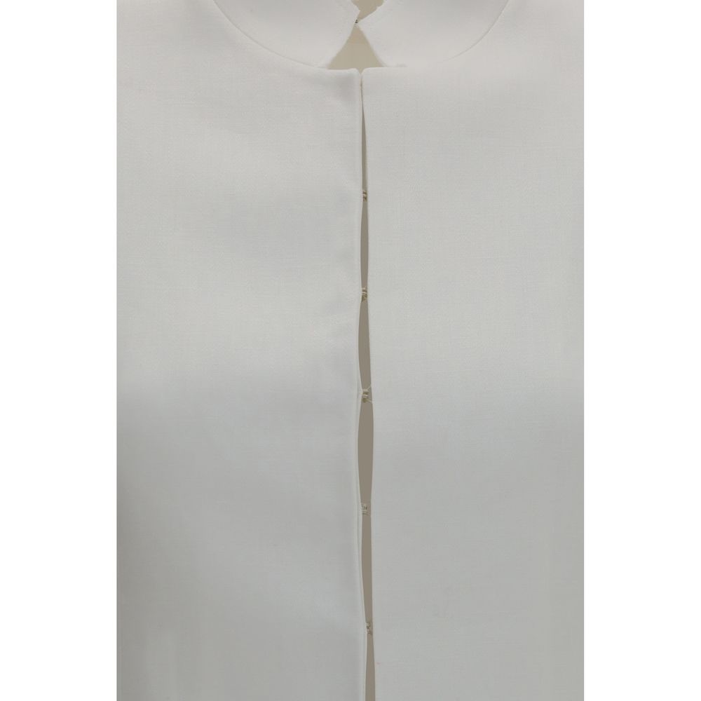 The Row White Linen Jacket | Regal Royce