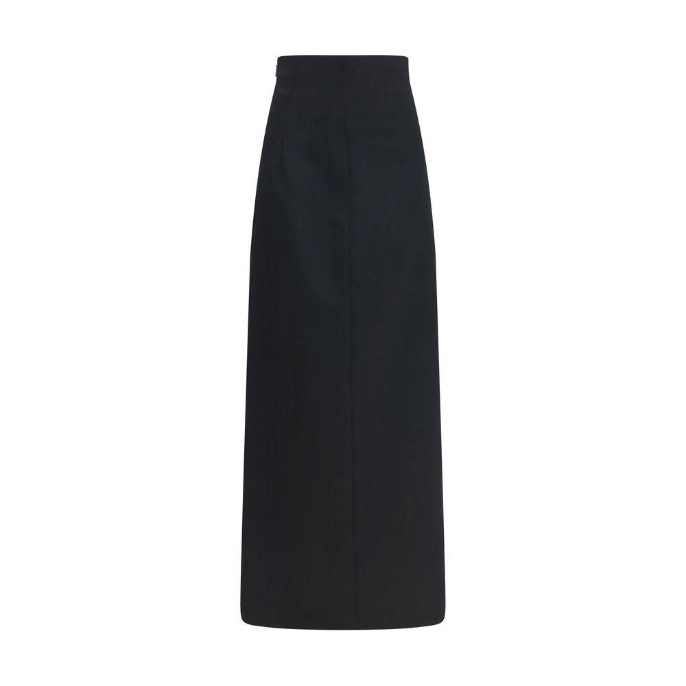 The Row Black Silk Long Skirt | Regal Royce