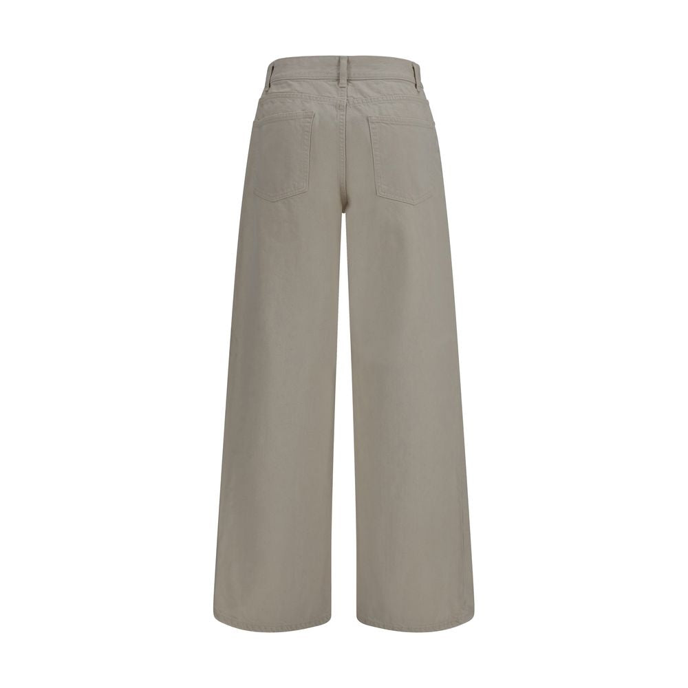 The Row Beige Cotton Relaxed Fit Jeans | Regal Royce