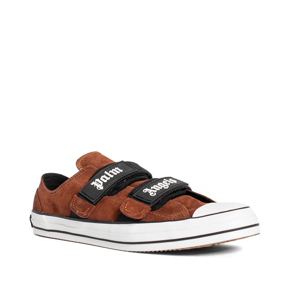 Palm Angels Brown Calfskin Low Top Sneakers | Regal Royce