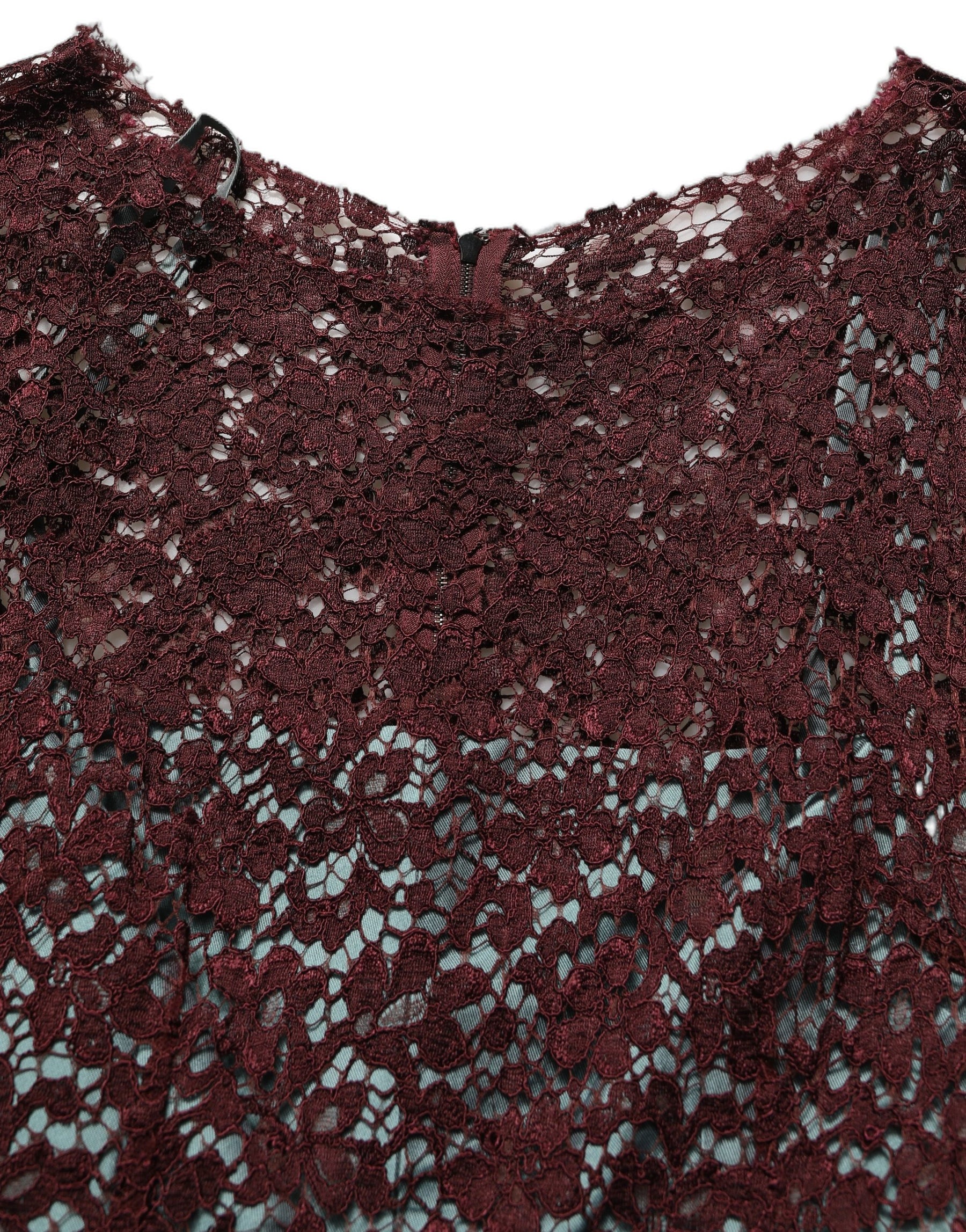Dolce & Gabbana Multicolor Floral Lace Taffeta Pleated Midi Dress | Regal Royce
