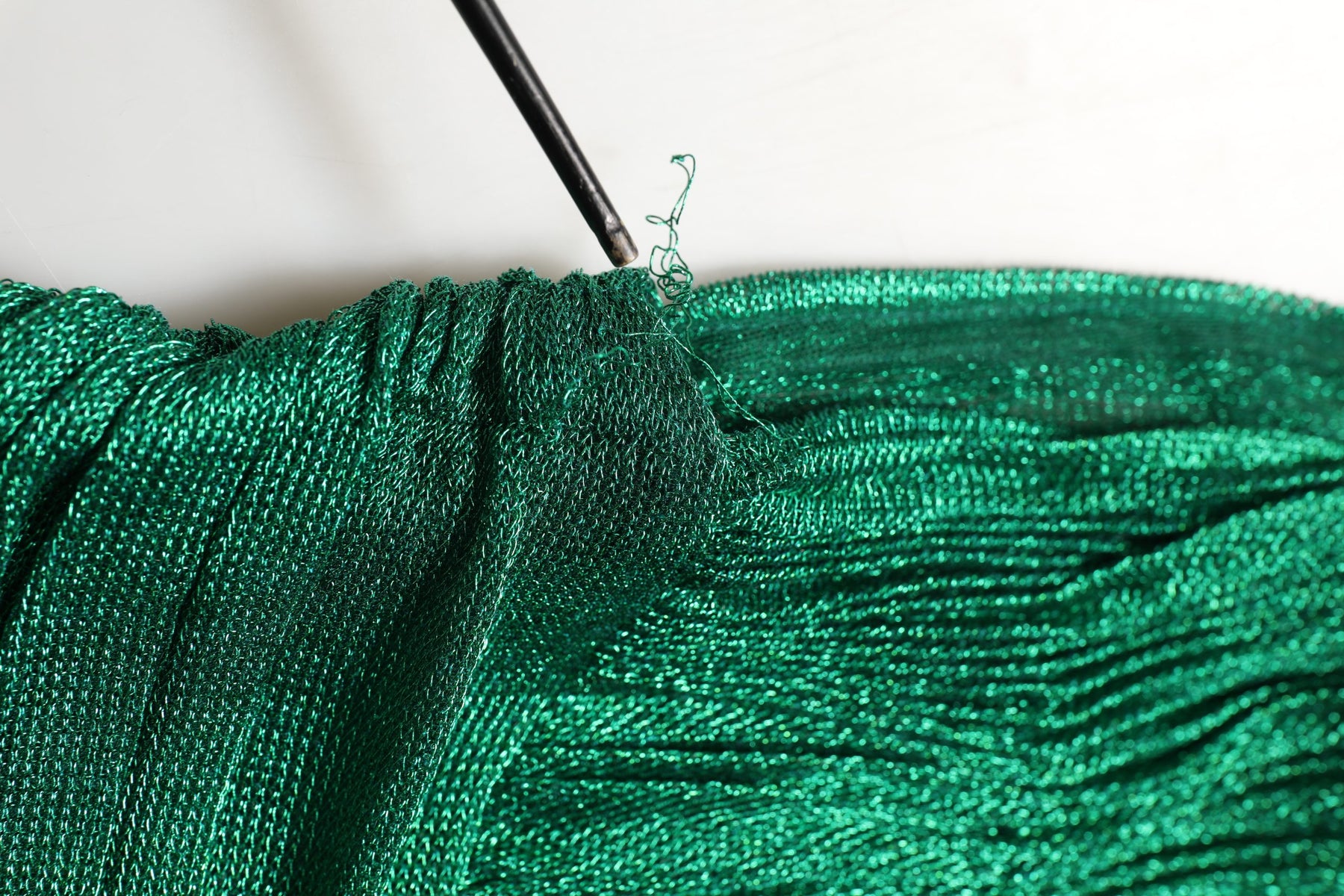 Dolce & Gabbana Emerald Green Plissé Evening Gown Dress | Regal Royce