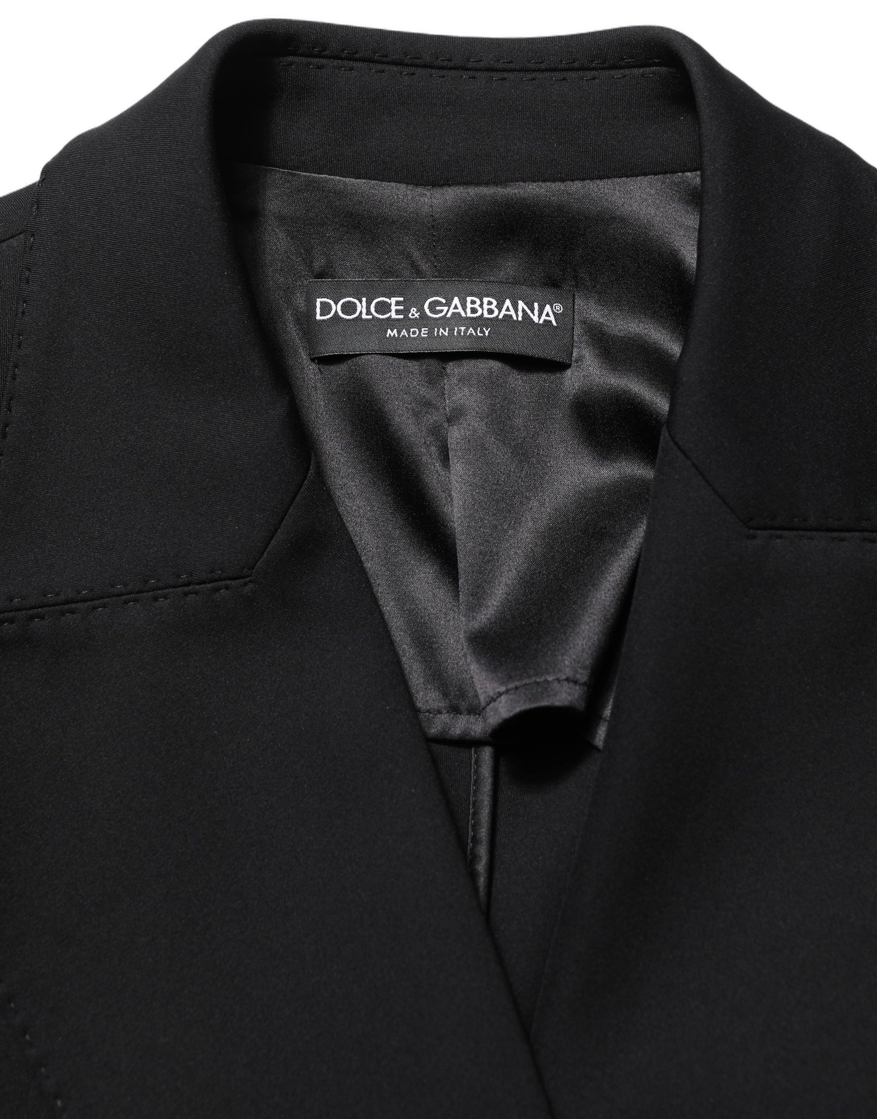 Dolce & Gabbana Black Double Breasted Crepe Blazer Jacket | Regal Royce