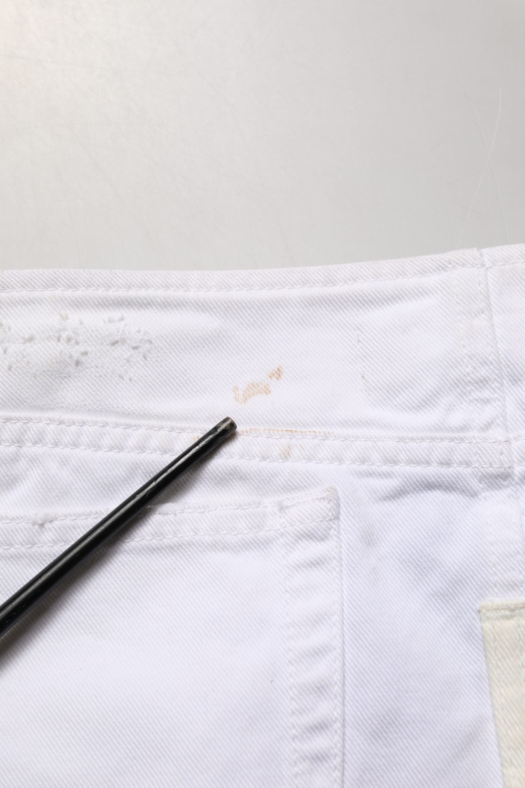 Dolce & Gabbana White Distressed Cotton Denim Mini Skirt | Regal Royce