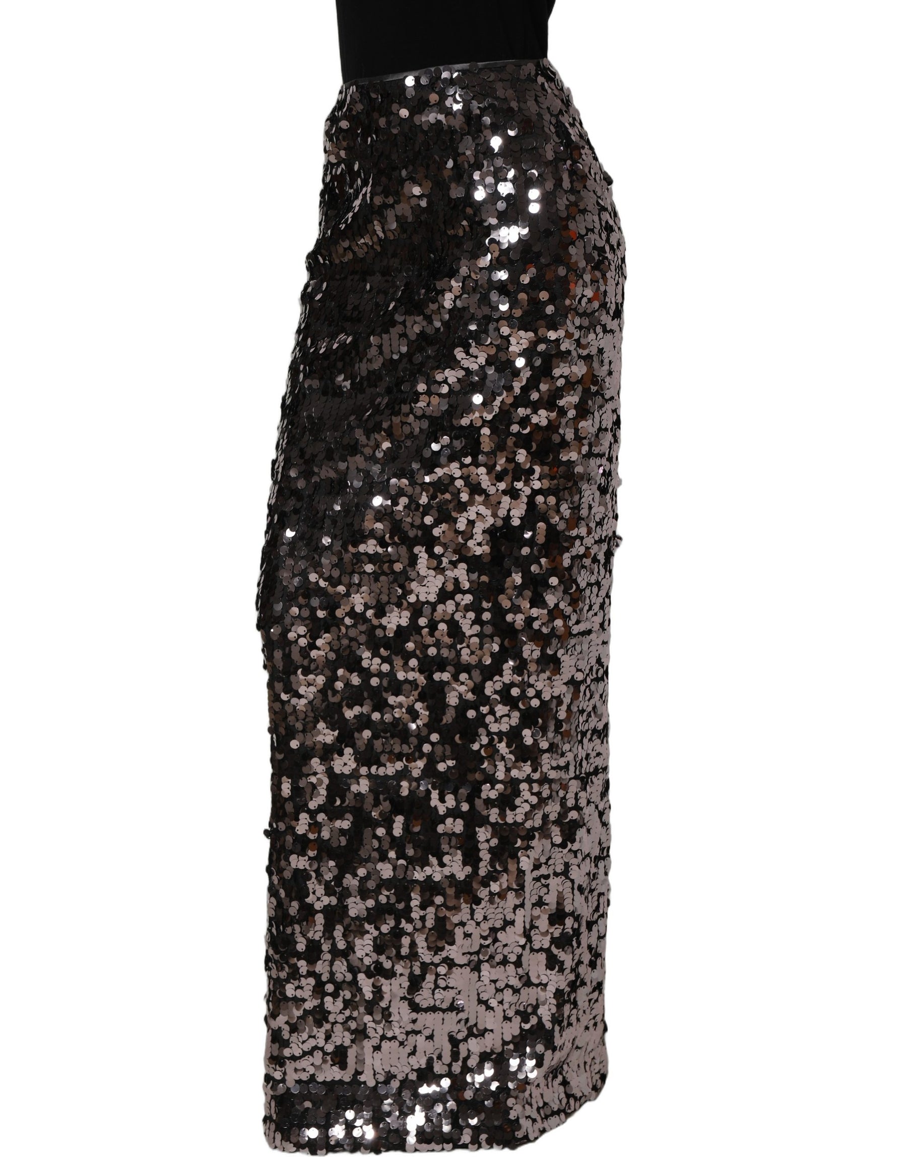 Dolce & Gabbana Brown Sequinned Embellished PencilCut Skirt | Regal Royce