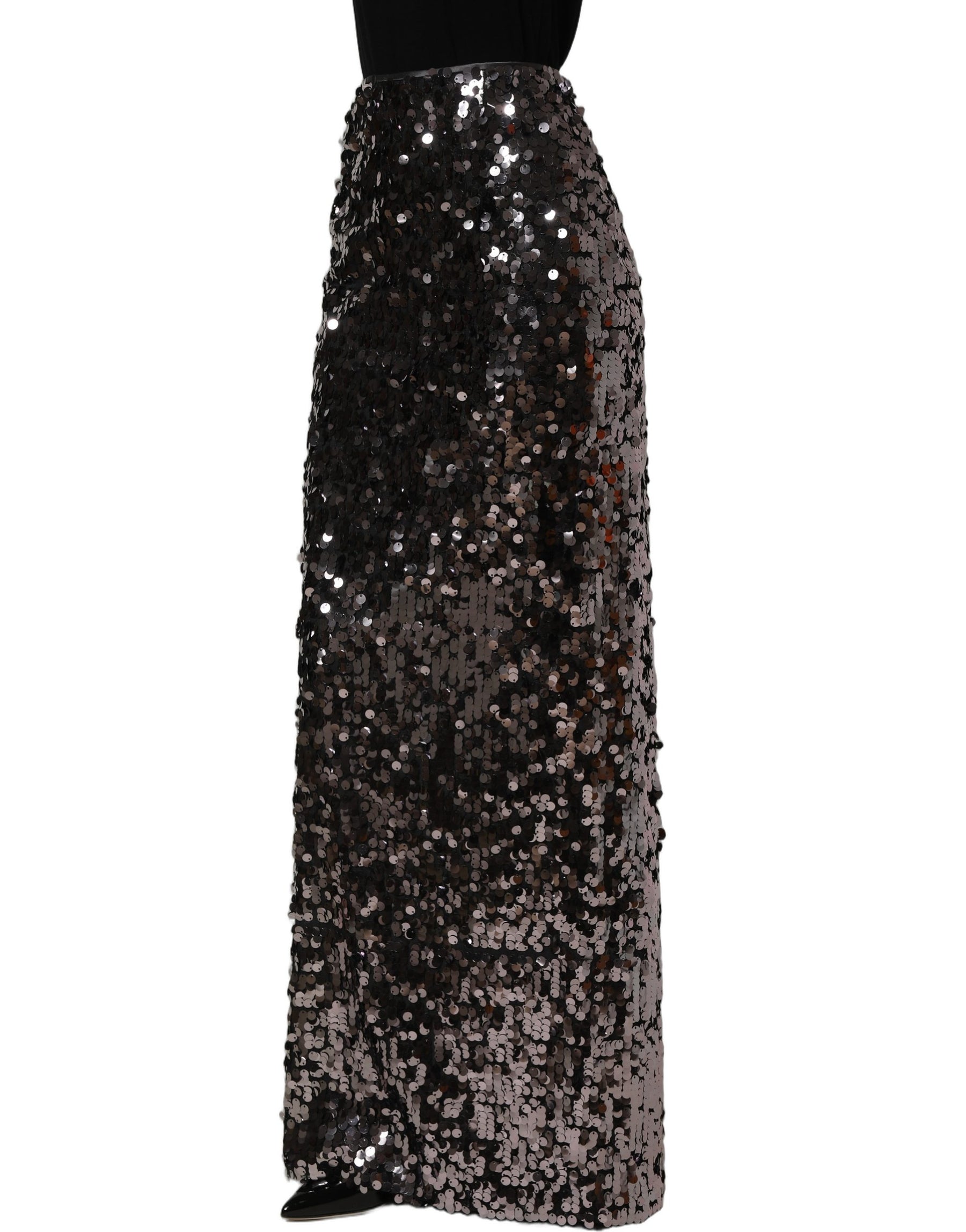 Dolce & Gabbana Brown Sequinned Embellished Pencil Cut Skirt | Regal Royce