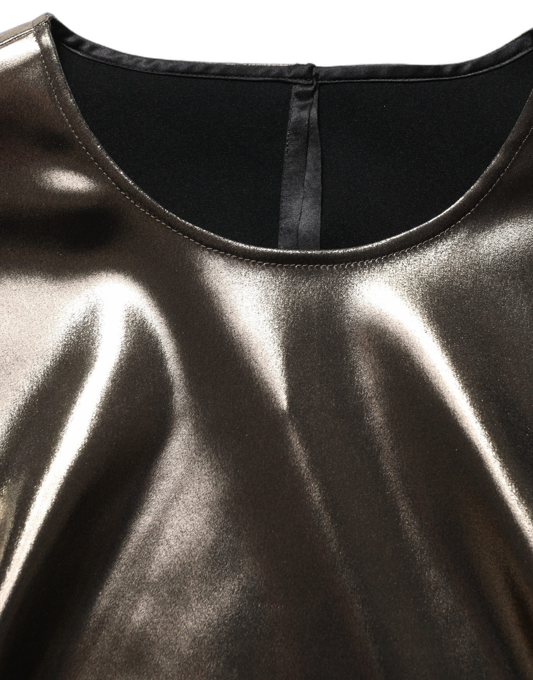 Dolce & Gabbana Metallic Bronze Roundneck SleevelessTank Top | Regal Royce