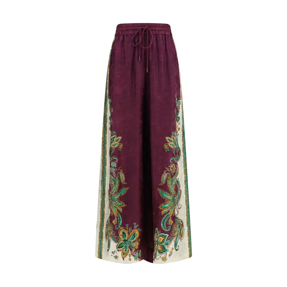 Alemais Purple Viscose Casual Pants | Regal Royce