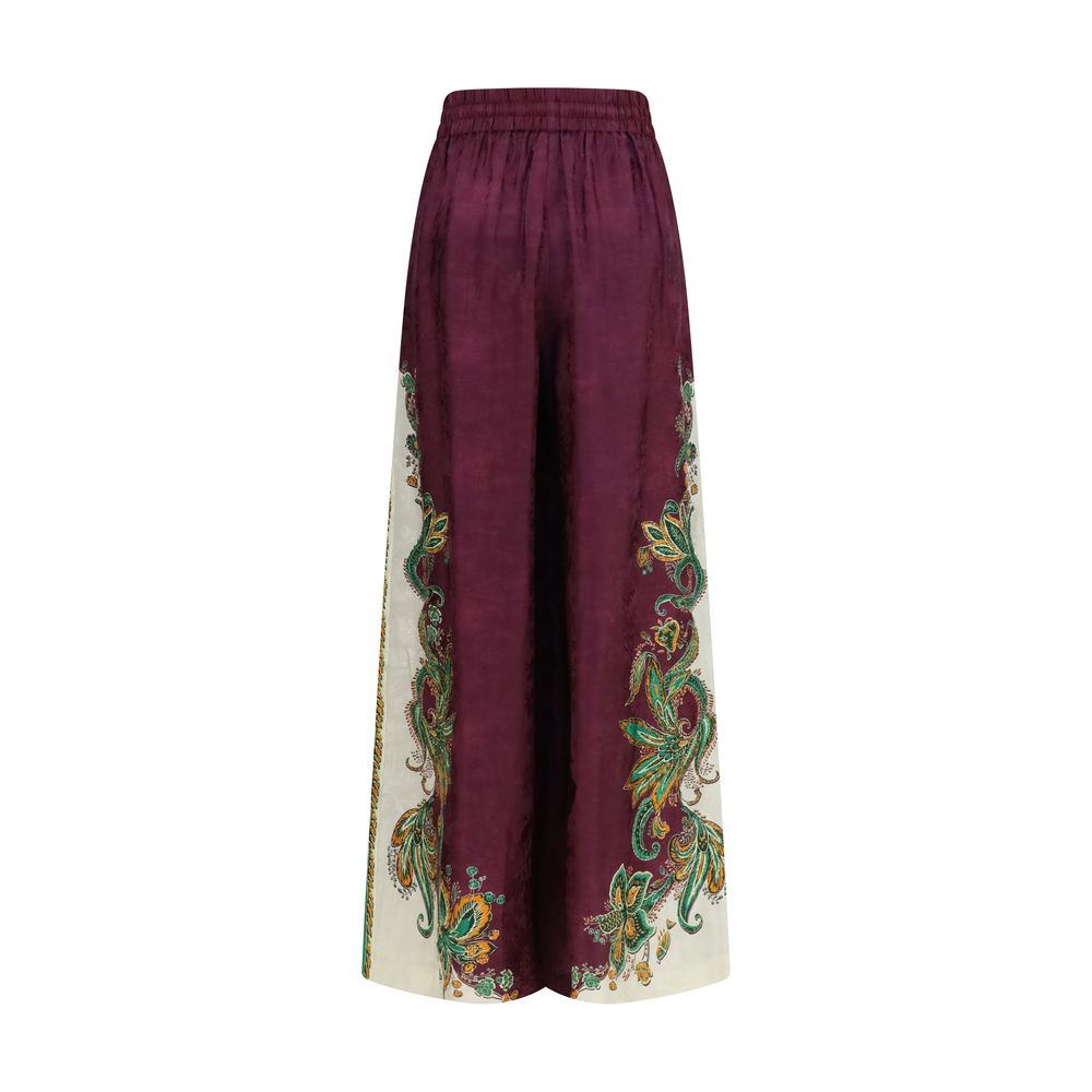Alemais Purple Viscose Casual Pants | Regal Royce
