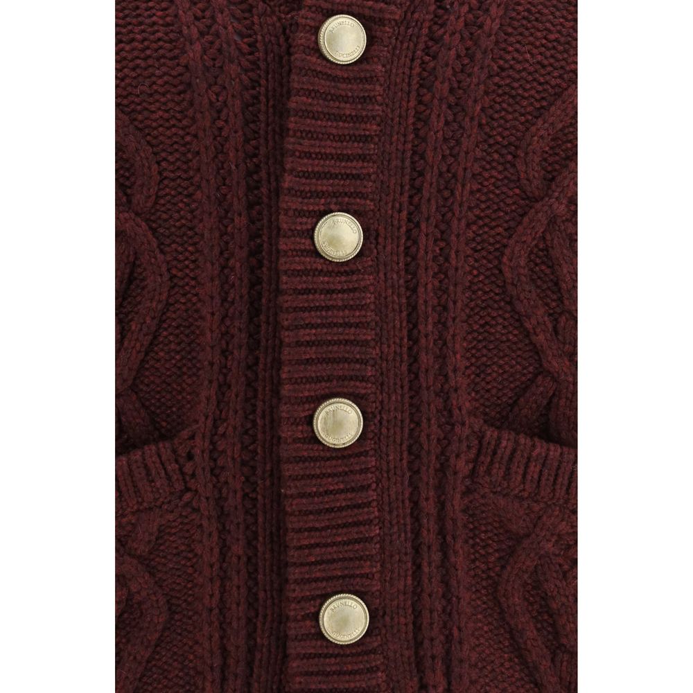 Brunello Cucinelli Bordeaux Cashmere Cardigan | Regal Royce