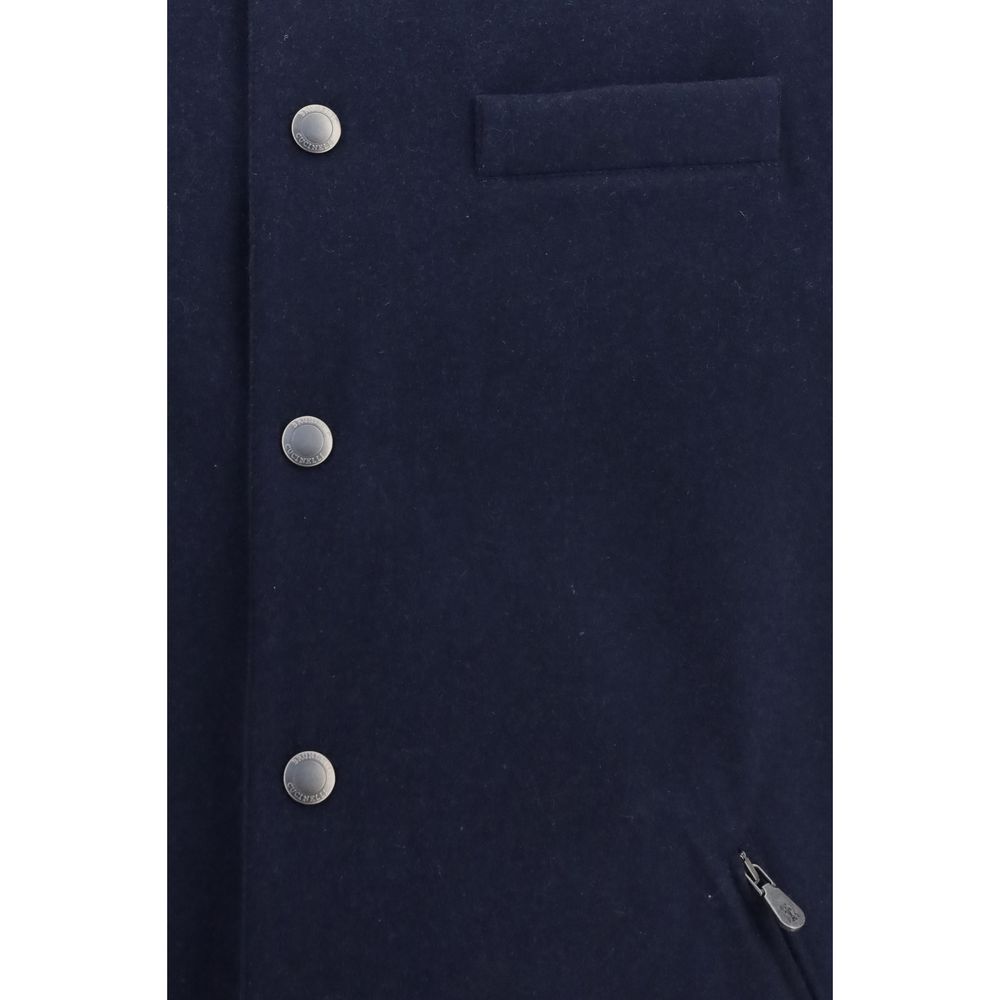 Brunello Cucinelli Blue Wool Oves Aries Sleeveless Jacket | Regal Royce