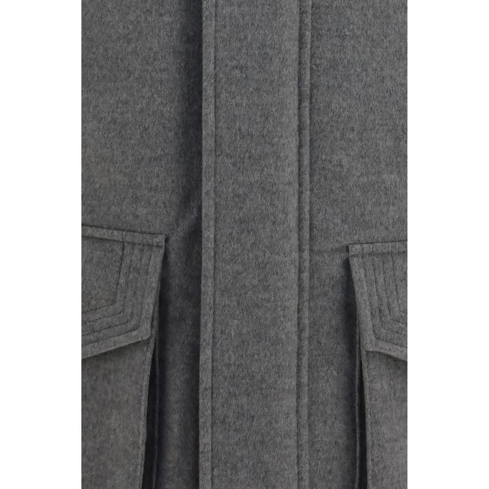 Brunello Cucinelli Gray Cashmere Full-Length Jacket | Regal Royce