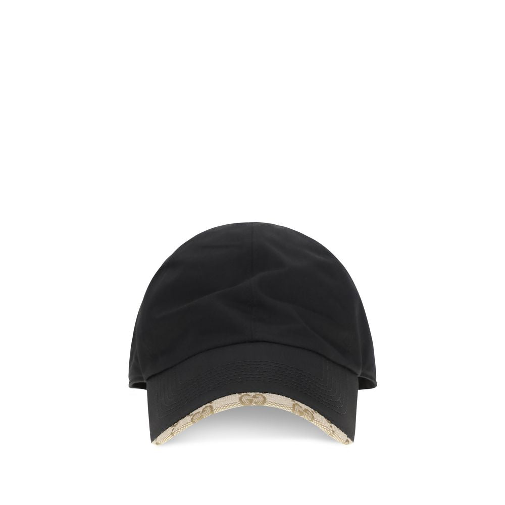 Gucci Black Cotton Cap (Baseball Hat) | Regal Royce