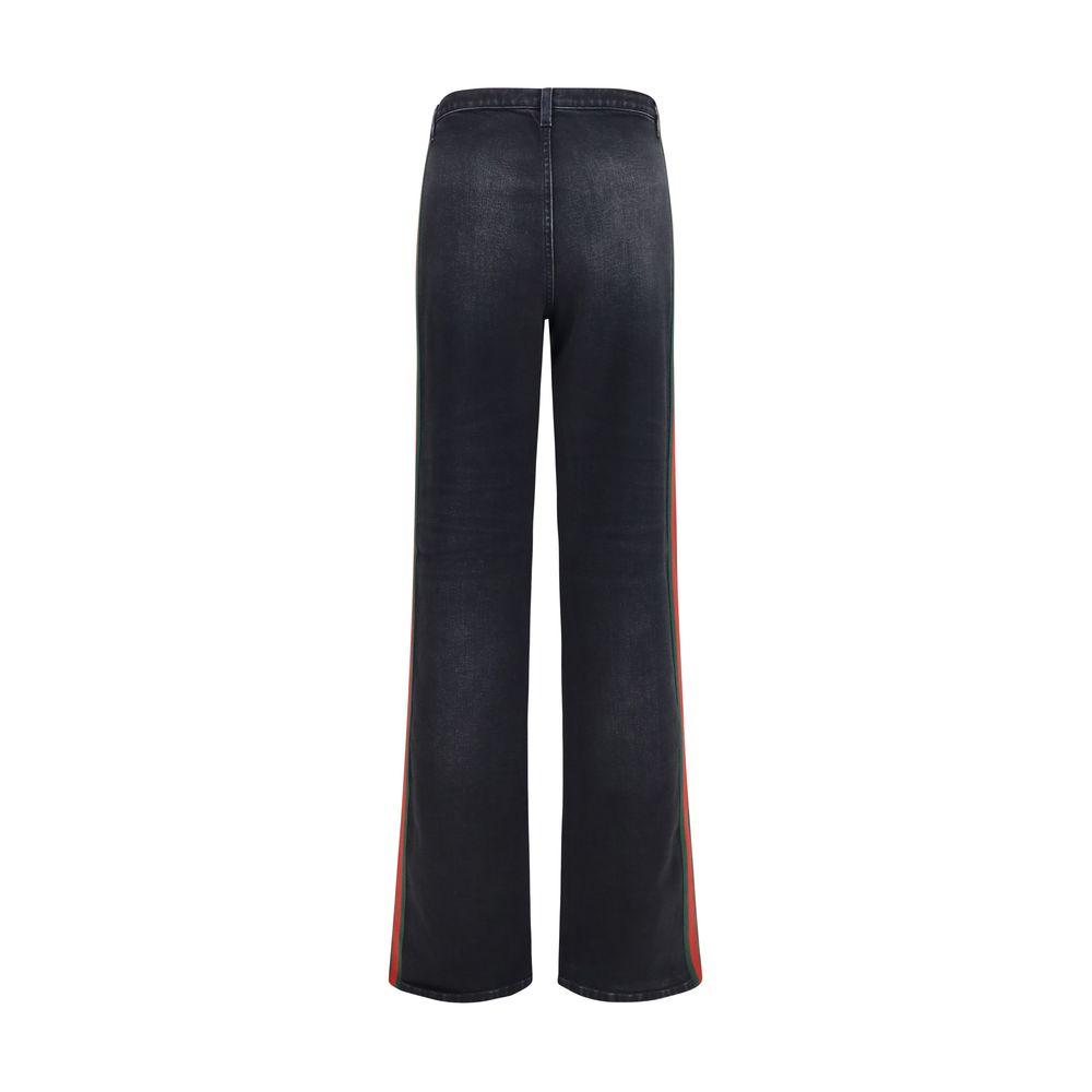 Gucci Black Cotton Straight-Leg Jeans | Regal Royce