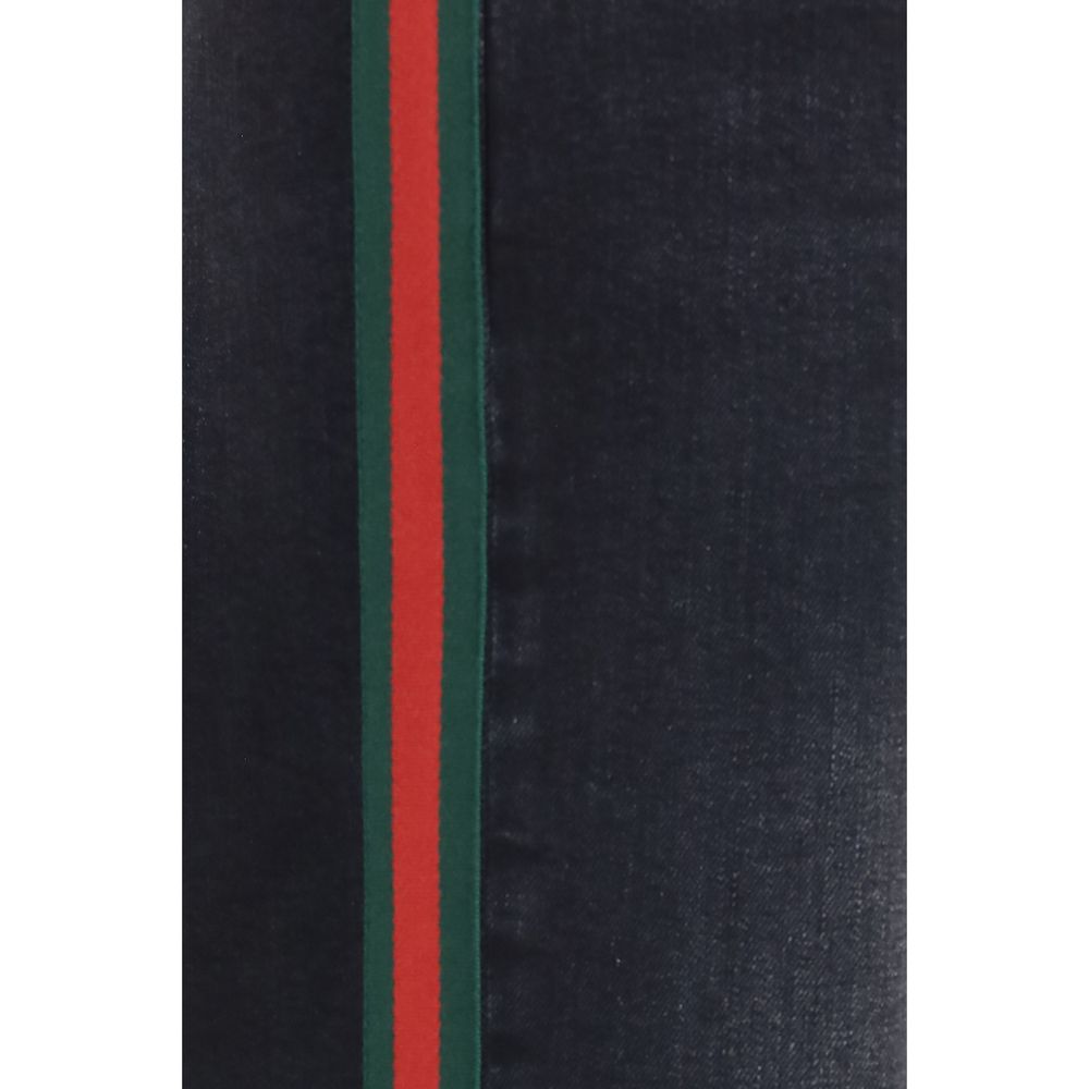Gucci Black Cotton Straight-Leg Jeans | Regal Royce