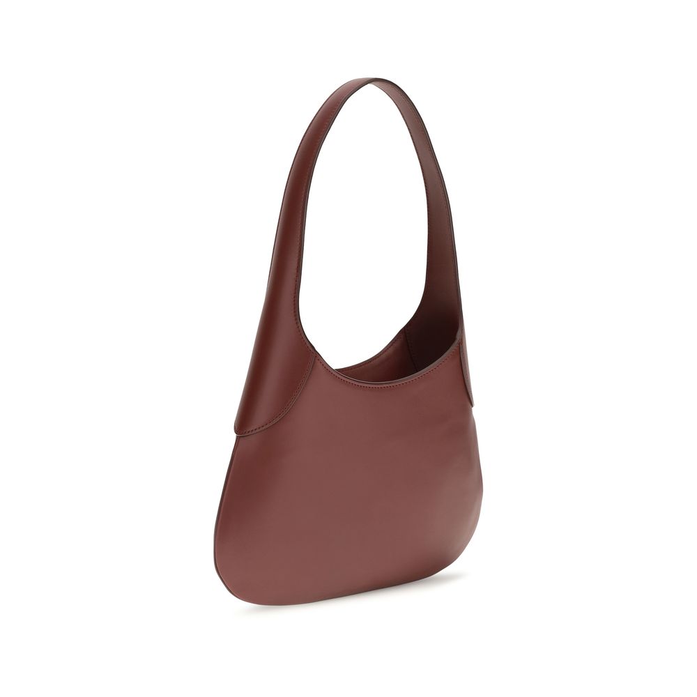 Khaite Bordeaux Calf Leather Bos Taurus Handbag | Regal Royce