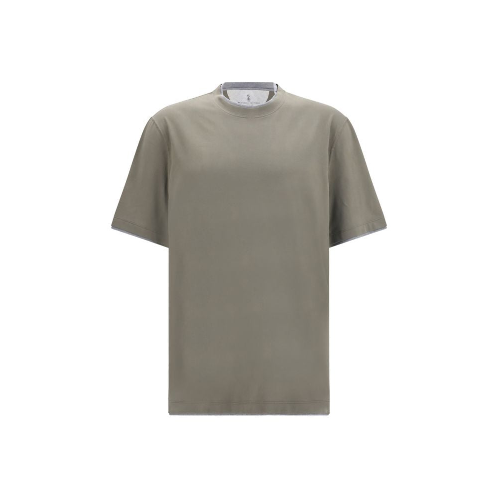 Brunello Cucinelli Bicolor Cotton T-Shirt | Regal Royce