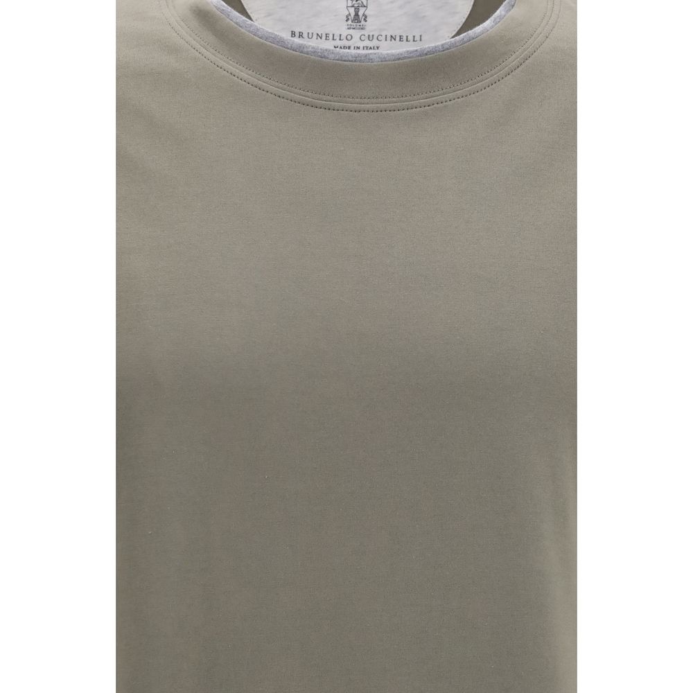 Brunello Cucinelli Bicolor Cotton T-Shirt | Regal Royce