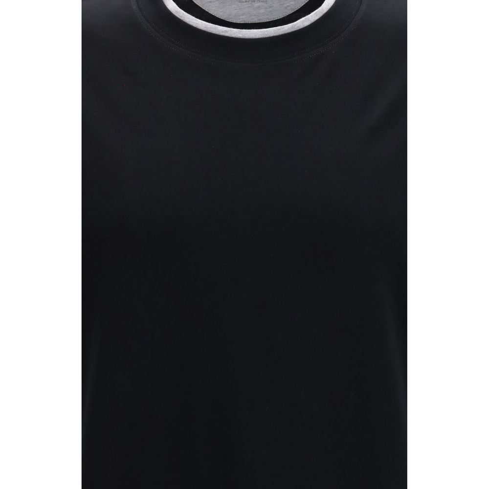Brunello Cucinelli Black Cotton T-Shirt | Regal Royce