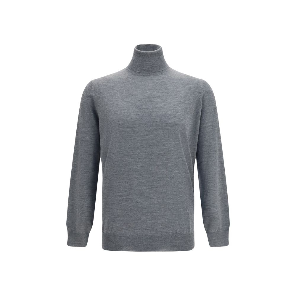 Brunello Cucinelli Gray Wool Oves Aries Turtleneck | Regal Royce