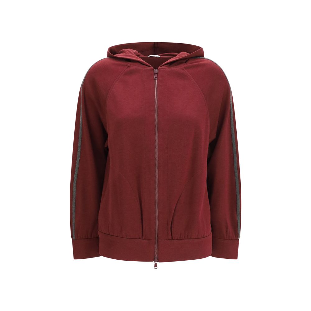 Brunello Cucinelli Bordeaux Cotton Sweatshirt | Regal Royce