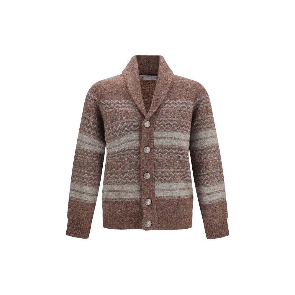 Brunello Cucinelli Bordeaux Alpaca Vicugna Pacos Cardigan | Regal Royce