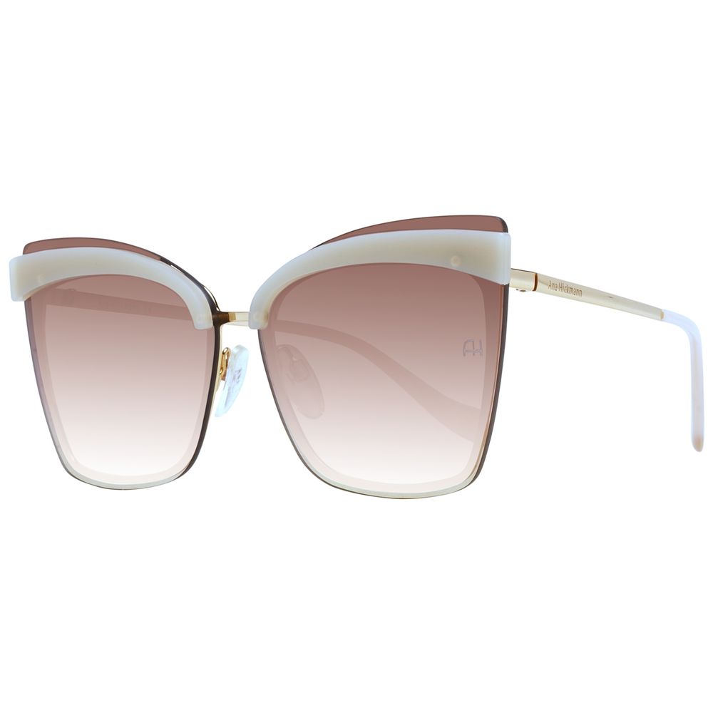 Ana Hickmann Beige Metal Sunglasses
