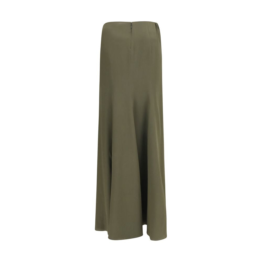 Alexander McQueen Bicolor Silk Long Skirt | Regal Royce