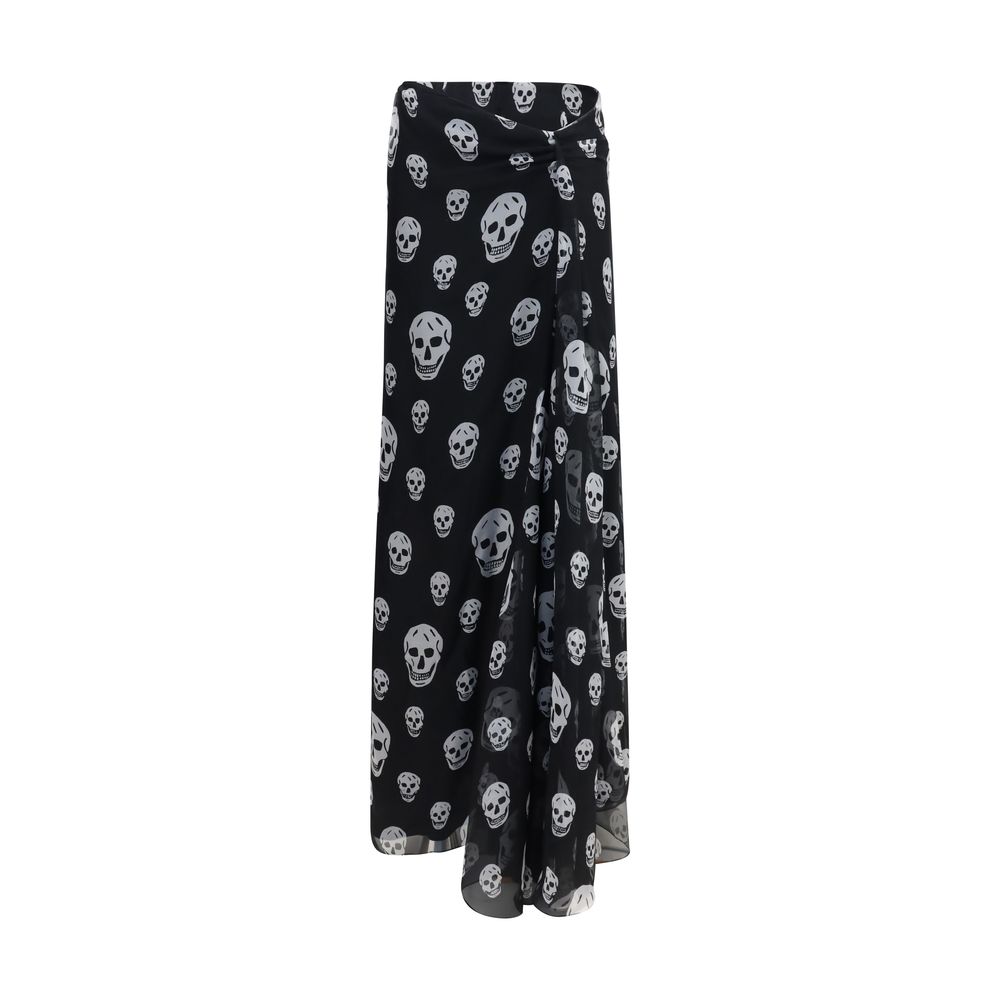 Alexander McQueen Black Silk Long Skirt | Regal Royce