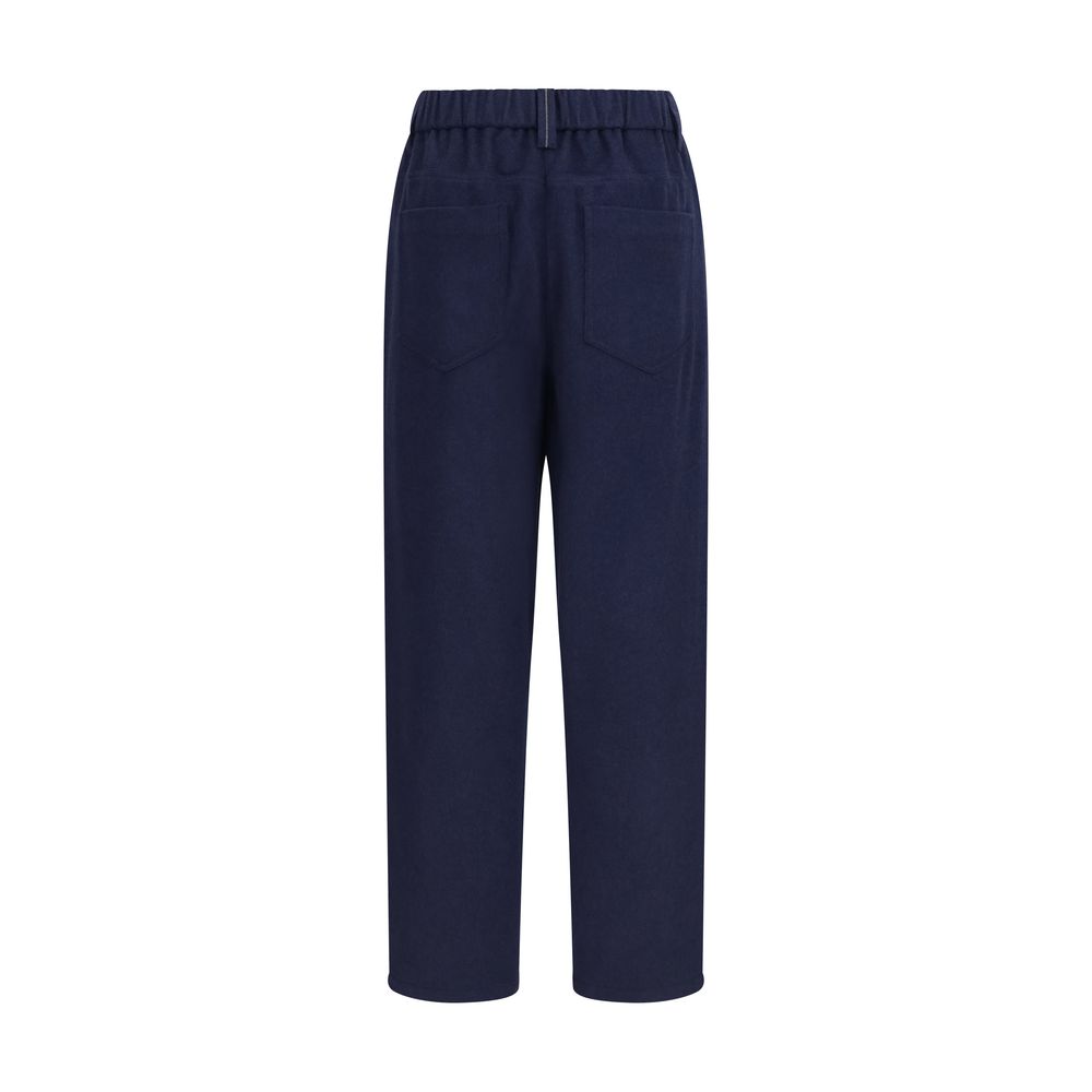 Brunello Cucinelli Blue Wool Oves Aries Pants | Regal Royce