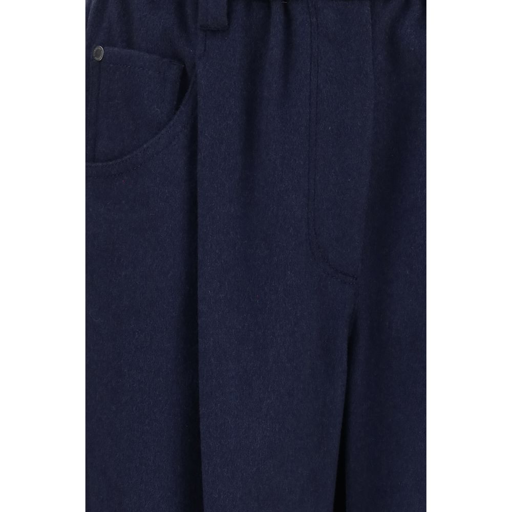 Brunello Cucinelli Blue Wool Oves Aries Pants | Regal Royce