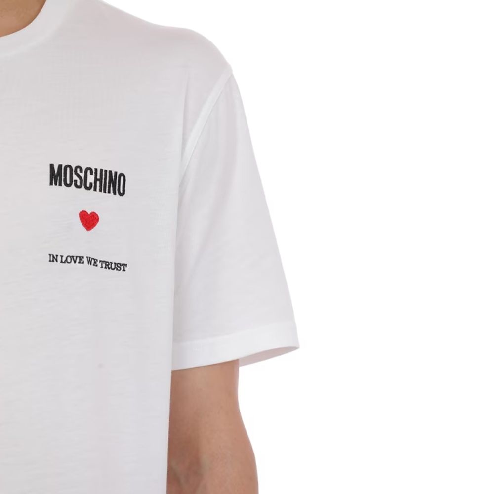 Moschino Couture White Cotton T-Shirt | Regal Royce