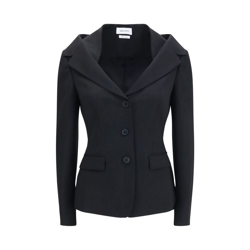 Alexander McQueen Black Wool Oves Aries Full-Length Jacket | Regal Royce