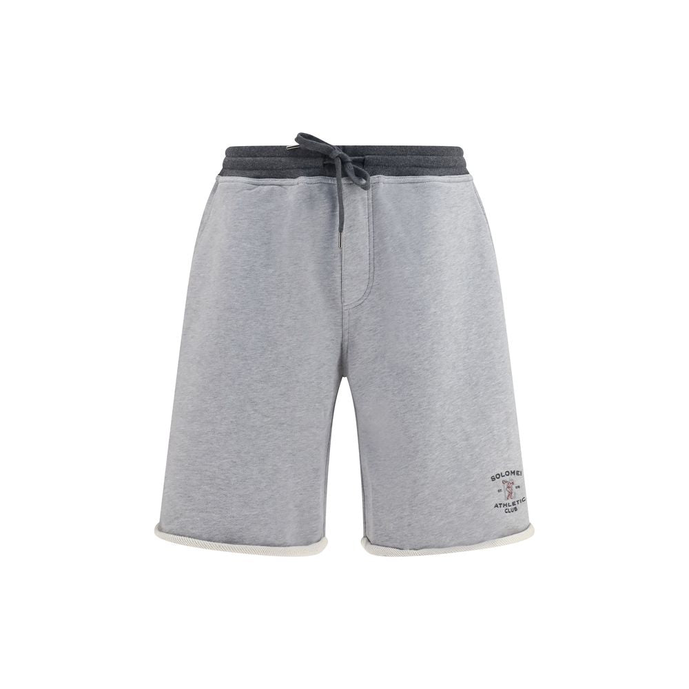 Brunello Cucinelli Gray Cotton Bermuda Shorts | Regal Royce