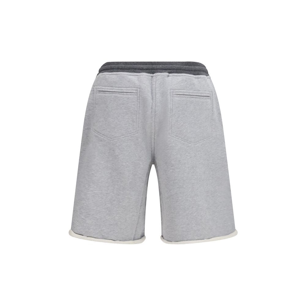 Brunello Cucinelli Gray Cotton Bermuda Shorts | Regal Royce