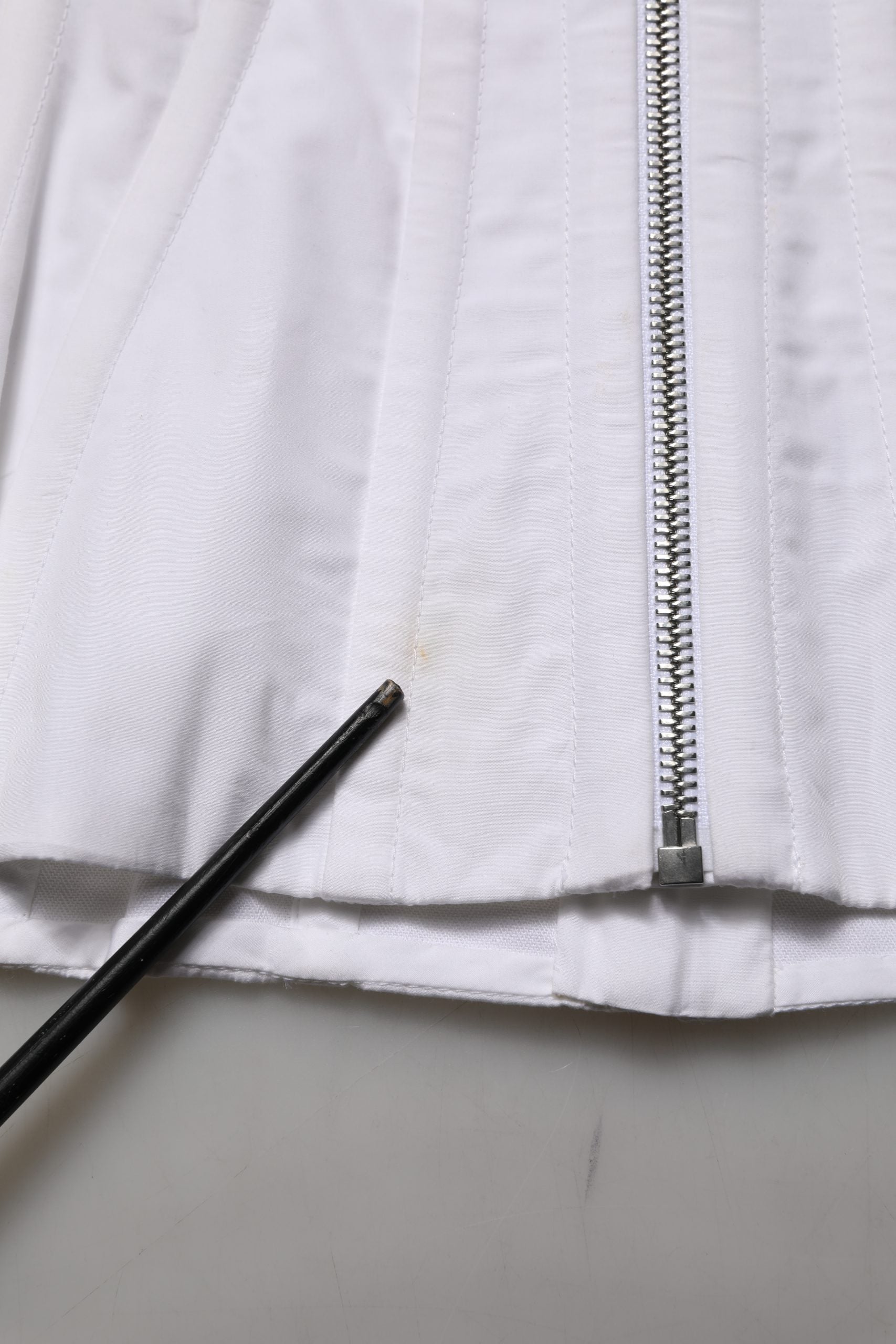 Dolce & Gabbana White Brown Cotton Sleeveless Corset Top | Regal Royce