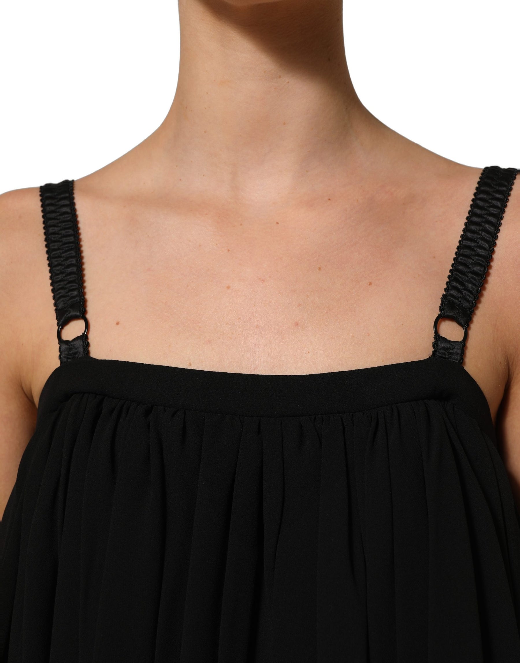 Dolce & Gabbana Black Sleeveless Floral Lace Tank Blouse Top | Regal Royce