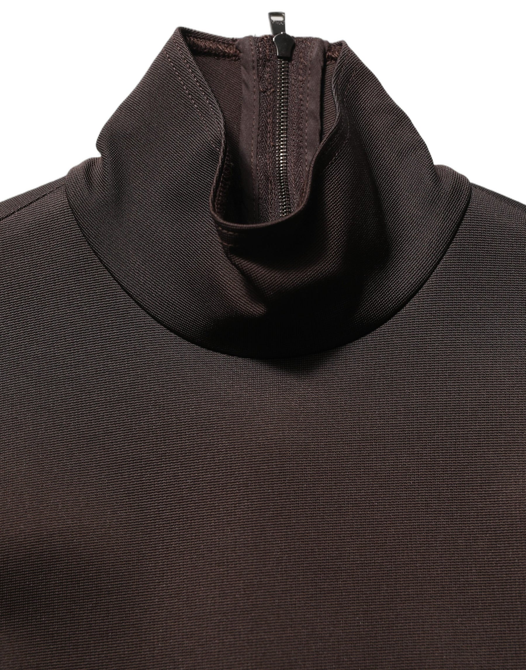 Dolce & Gabbana Brown Turtleneck Long Sleeves Blouse Top | Regal Royce