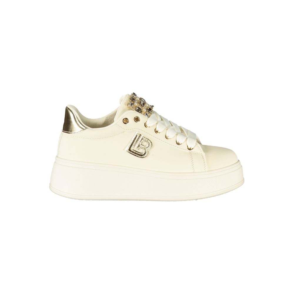 Laura Biagiotti Beige Polyurethane Women Sneaker | Regal Royce