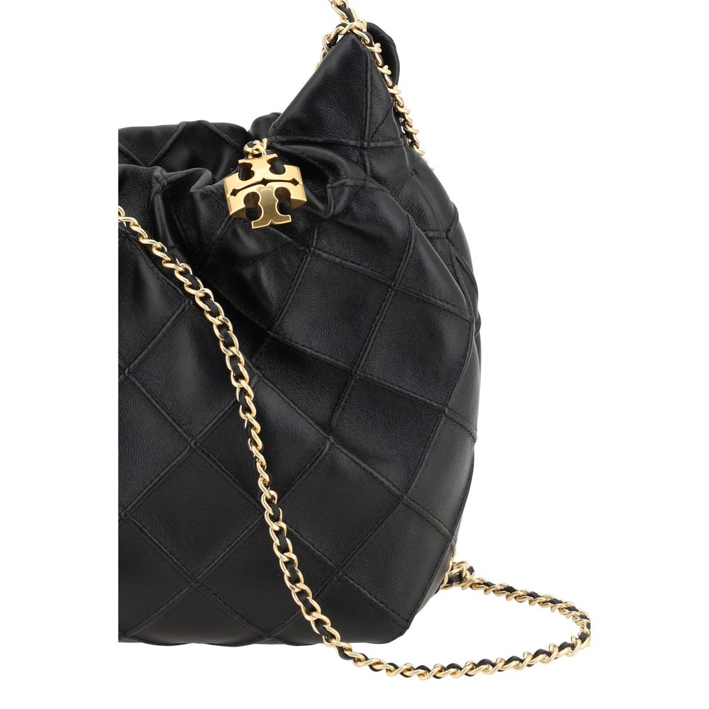 Tory Burch Black Calf Leather Bos Taurus Handbag | Regal Royce