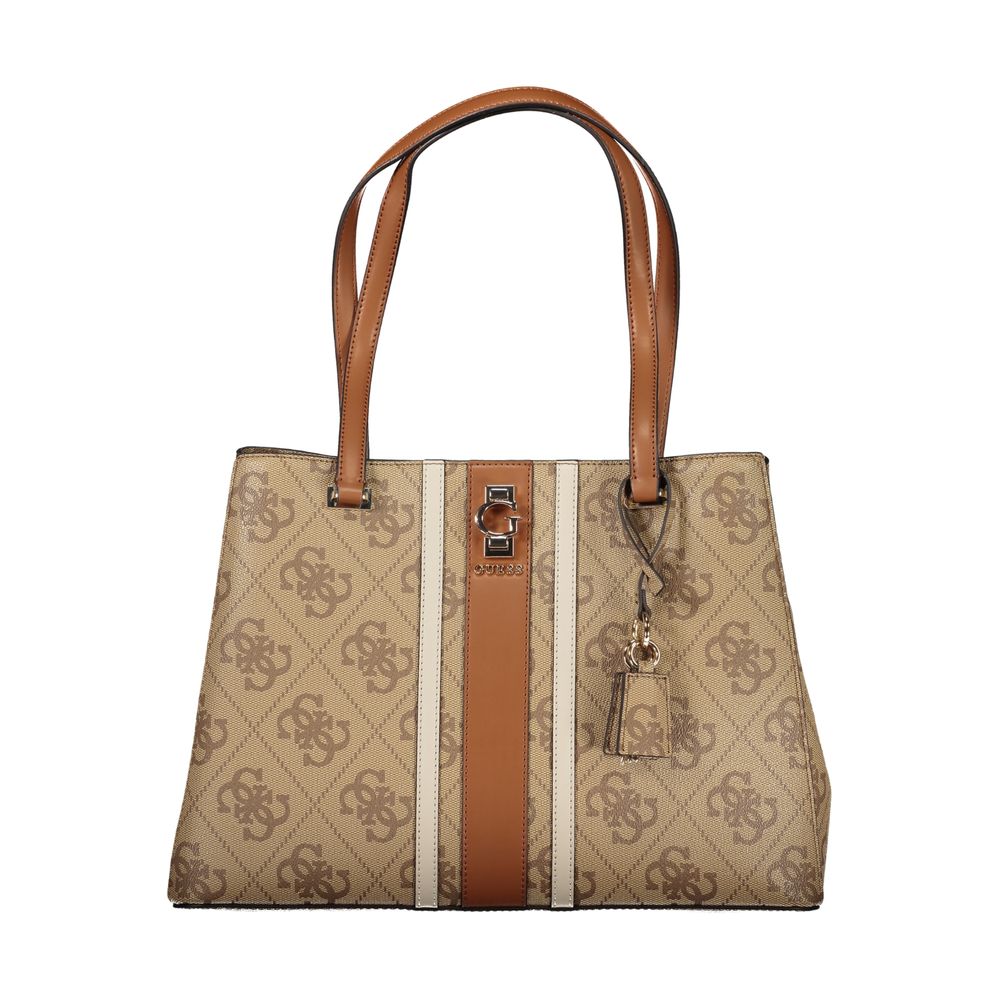 Guess Jeans Beige Polyurethane Women Handbag | Regal Royce