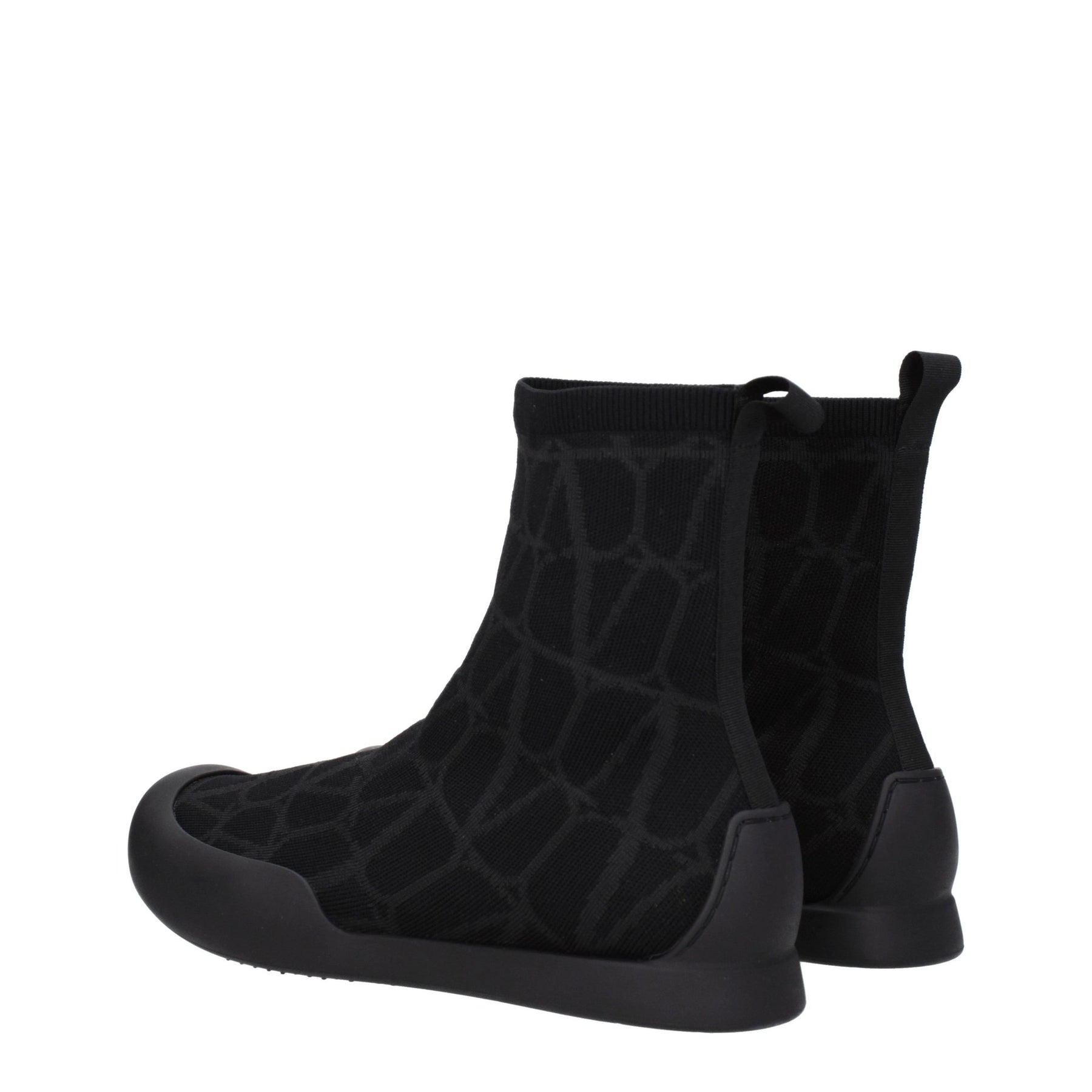 Valentino Garavani Black Fabric High Top Sneakers | Regal Royce
