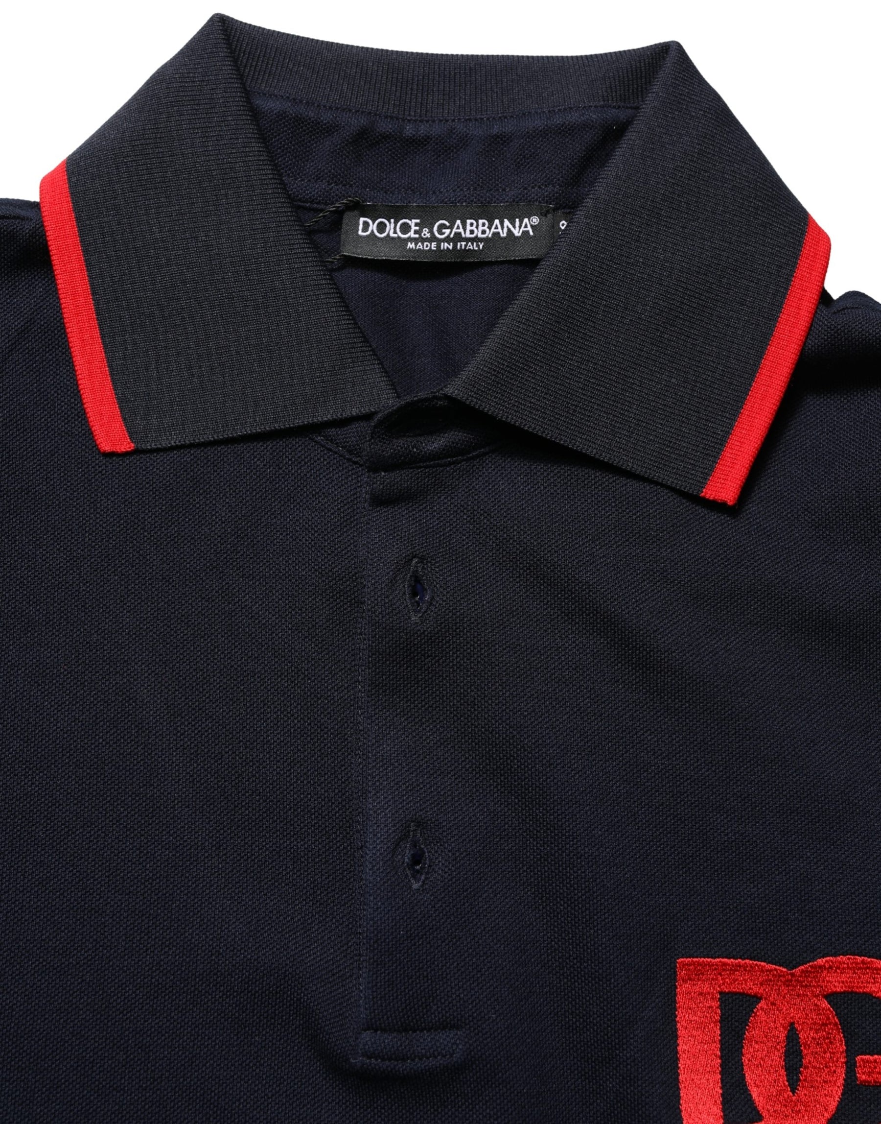 Dolce & Gabbana Black DG Logo Print Short Sleeve Polo T-shirt | Regal Royce