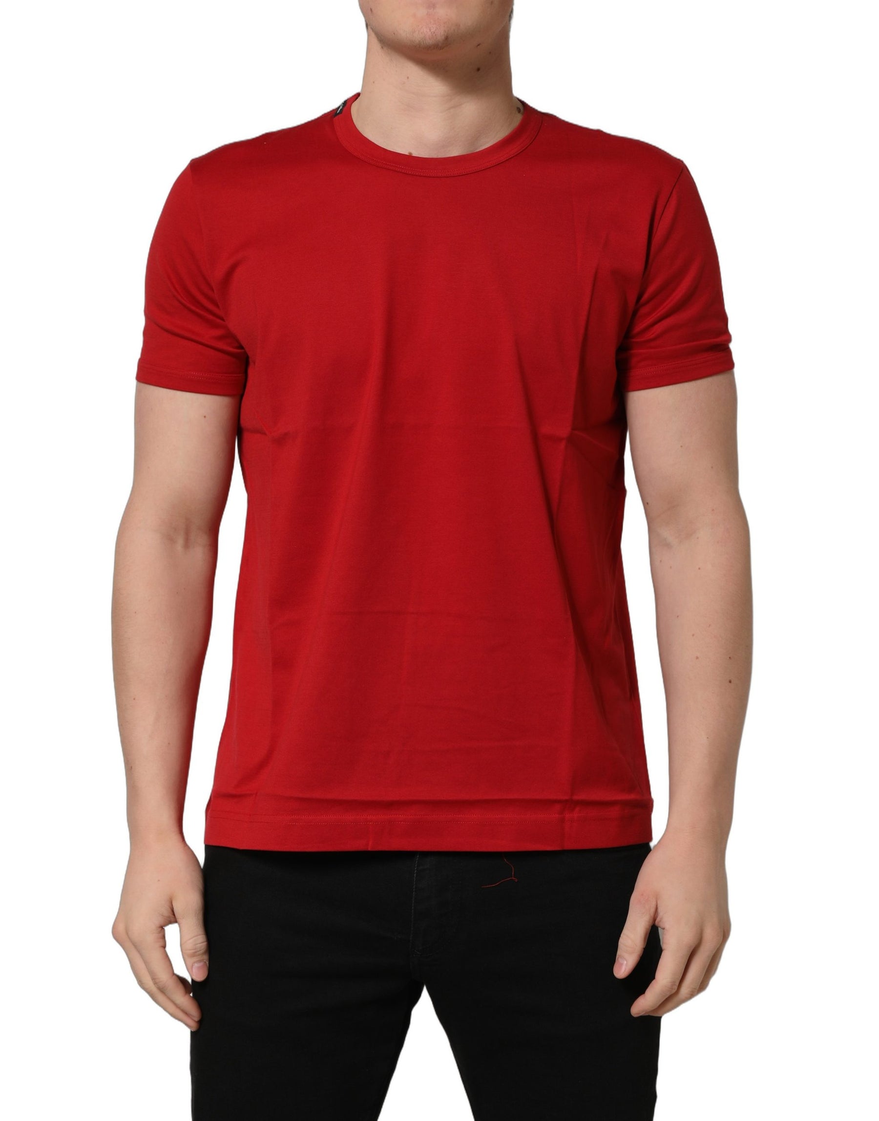 Dolce & Gabbana Red Goodluck 2023 Cotton Crew Neck T-shirt | Regal Royce
