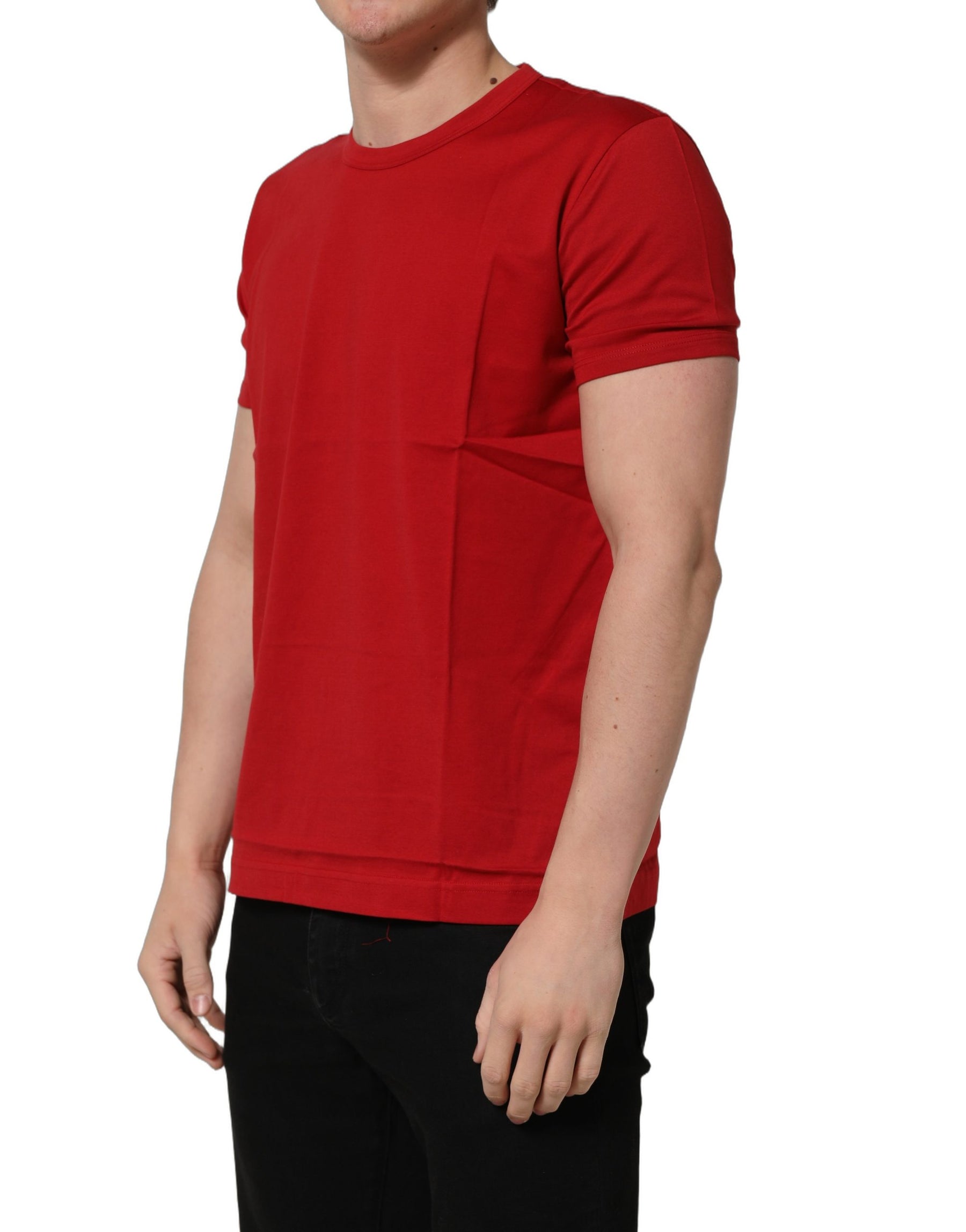 Dolce & Gabbana Red Goodluck 2023 Cotton Crew Neck T-shirt | Regal Royce