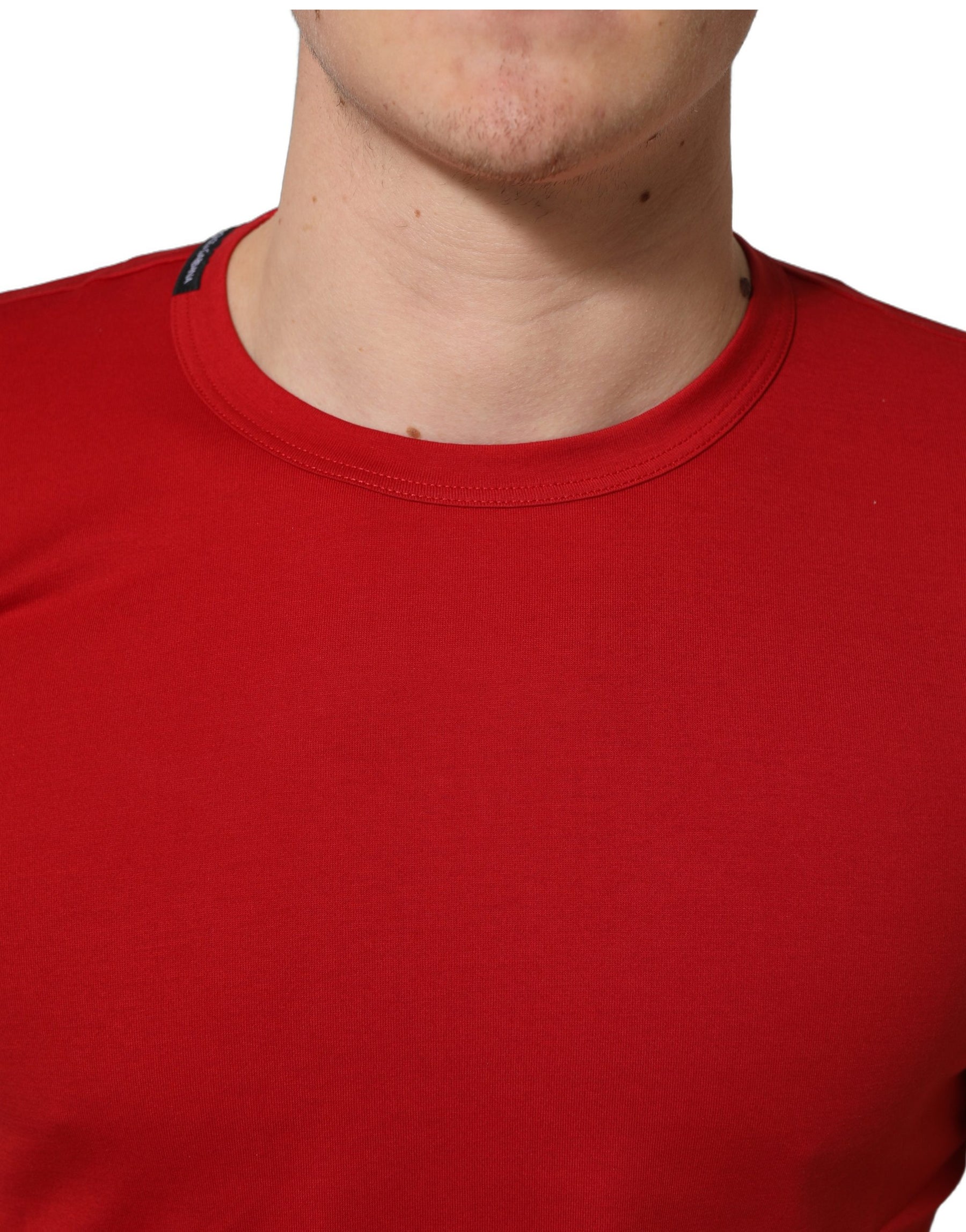 Dolce & Gabbana Red Goodluck 2023 Cotton Crew Neck T-shirt | Regal Royce