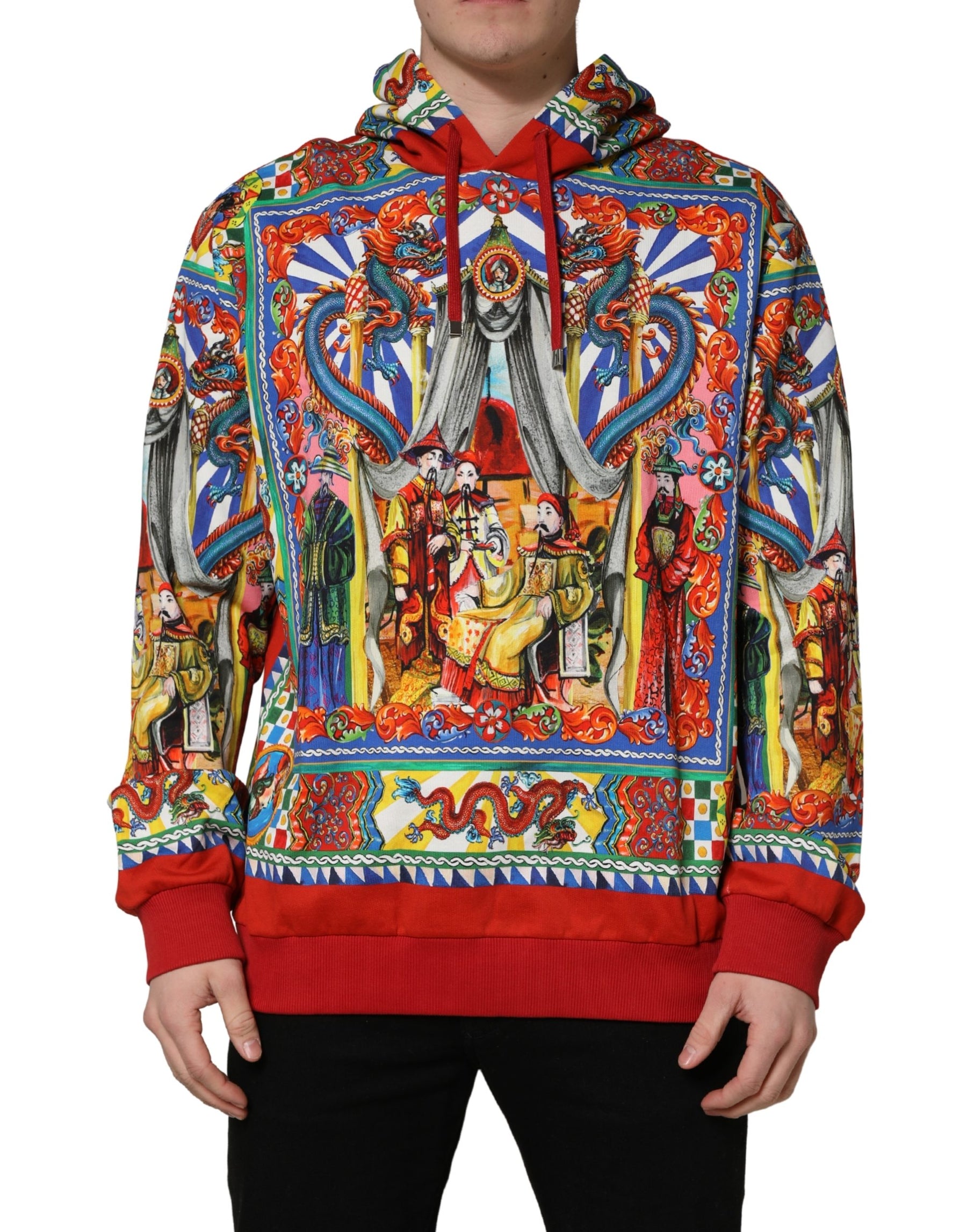 Dolce & Gabbana Multicolor Glamzilla Hooded Men Sweatshirt Sweater | Regal Royce