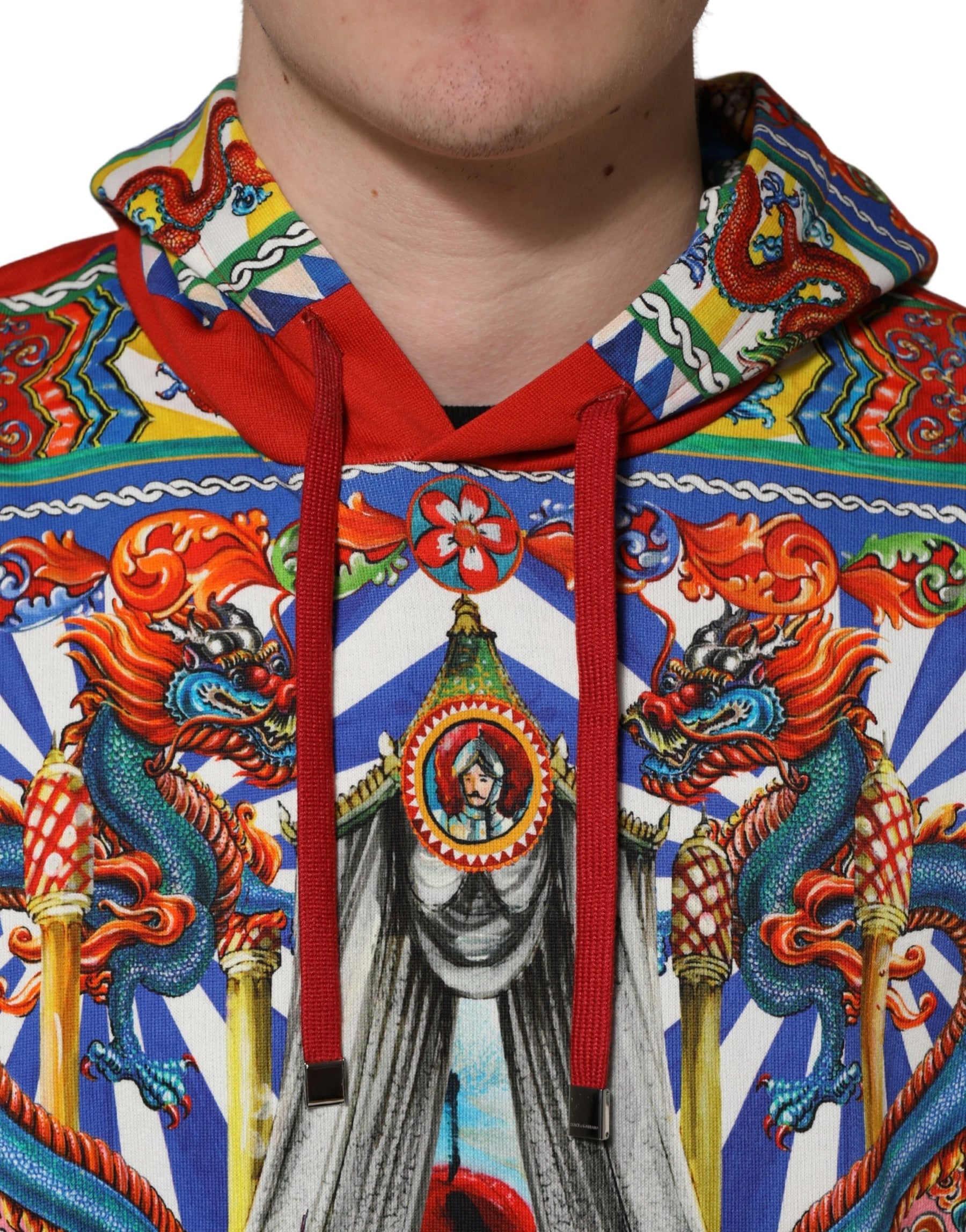 Dolce & Gabbana Multicolor Glamzilla Hooded Men Sweatshirt Sweater | Regal Royce